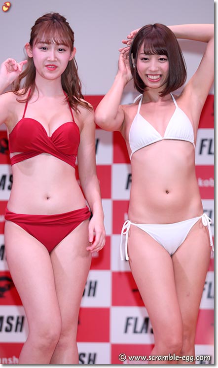 ミスflash19グランプリ水着発表会見 阿南萌花 山岸奈津美 沙倉しずか スクランブルエッグ アイドル情報